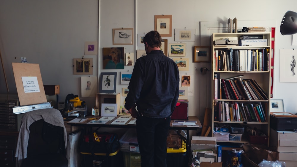 a man standing in a room