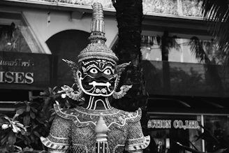 a statue of a person wearing a garment