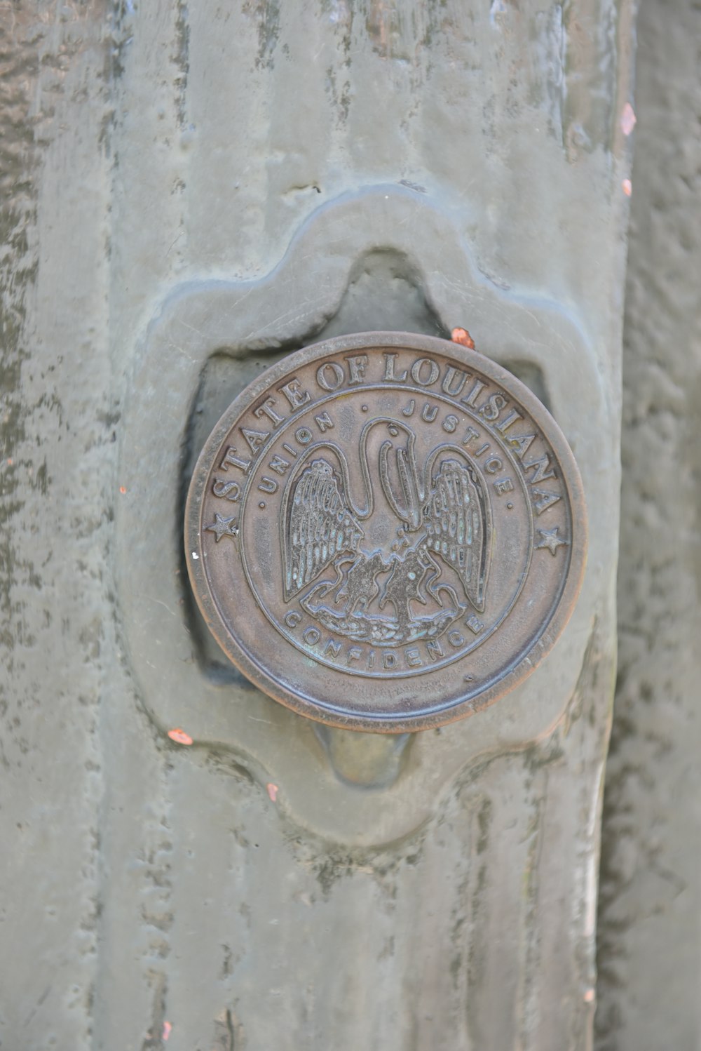 a coin on a surface