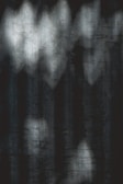 Dark, abstract patterns with a combination of light and shadow create a mysterious and textured visual effect. The shapes appear amorphous, with a blend of gray and black tones.