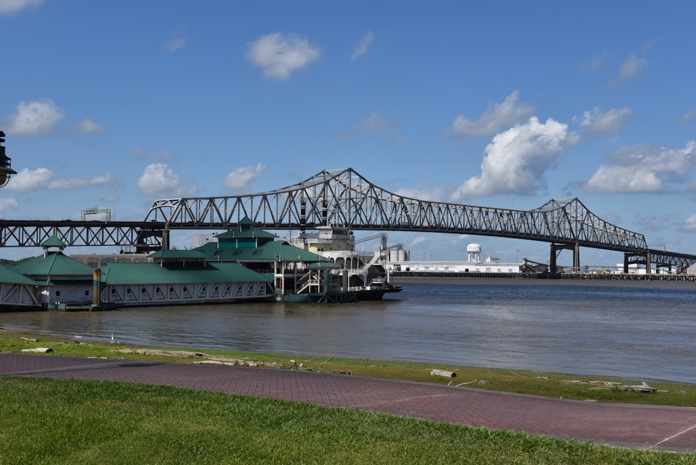 a bridge over a river