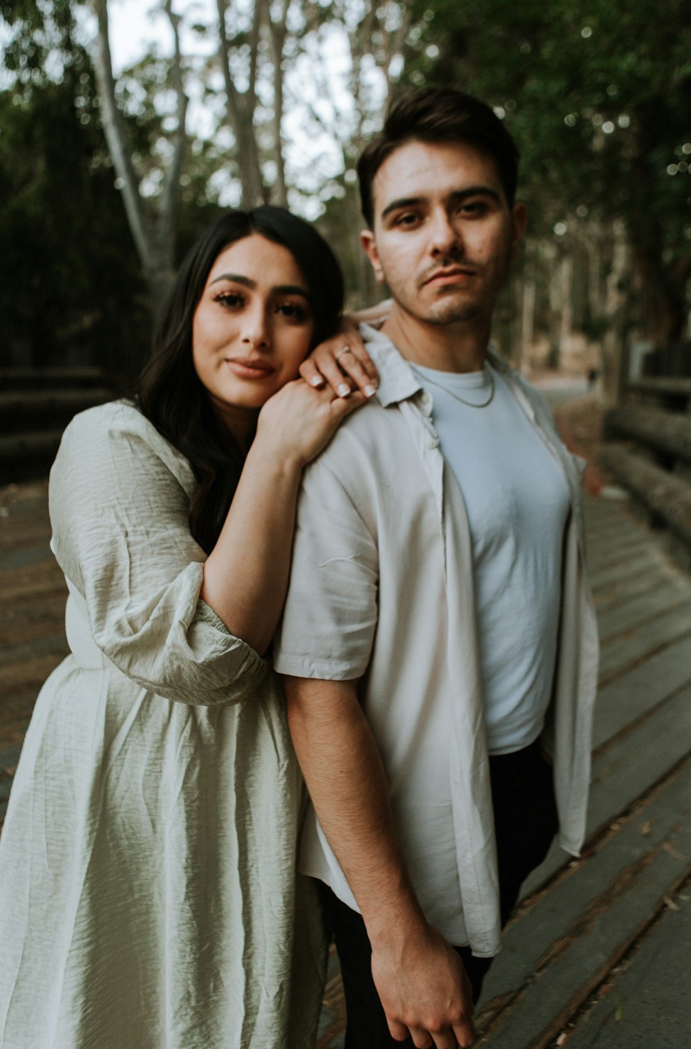 a man and woman posing for a picture