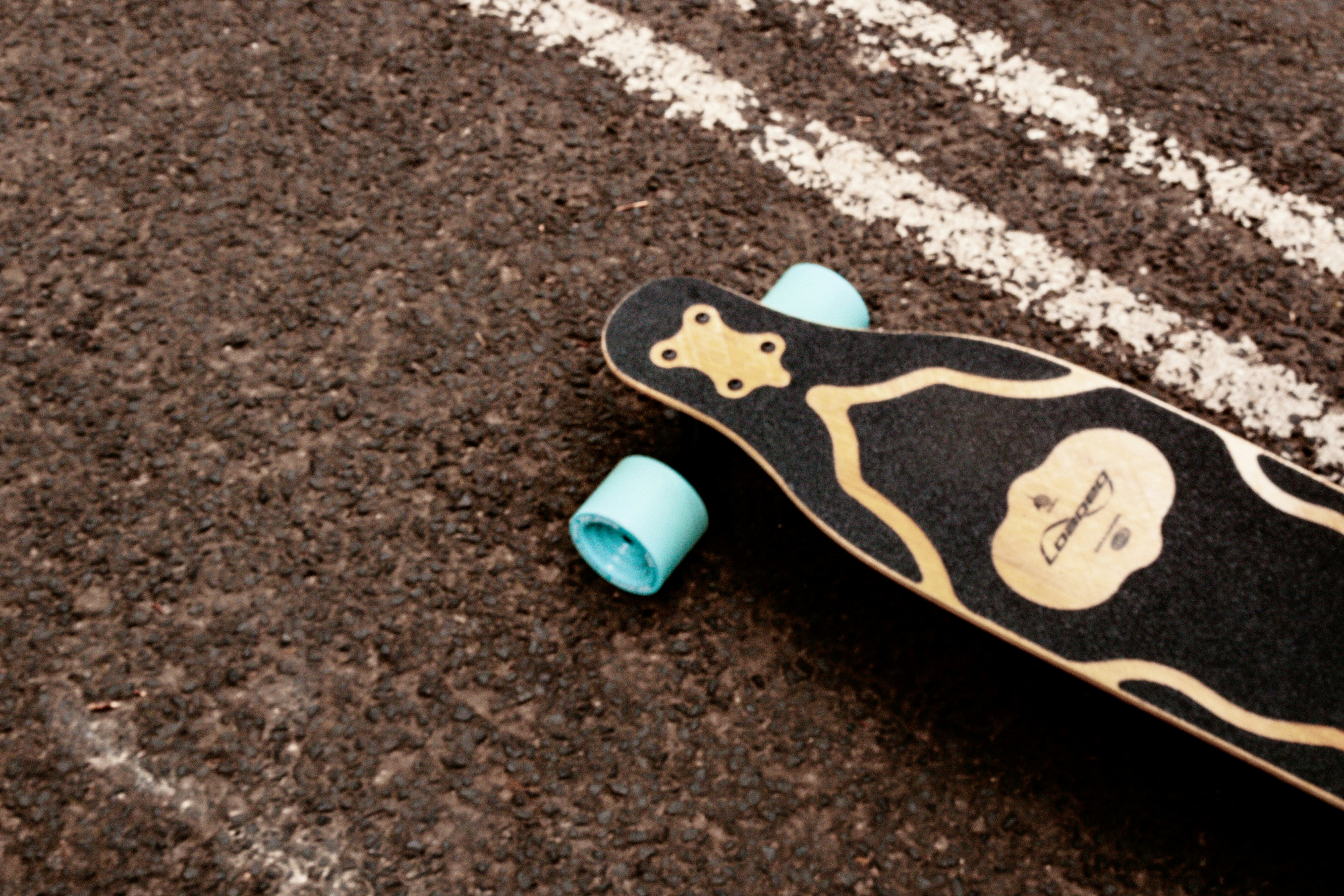 a skateboard with a cartoon character on it