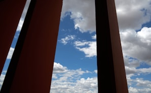 a group of red and white flags