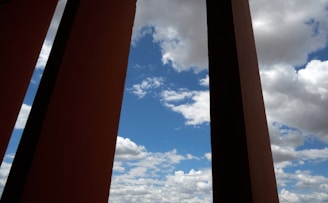 a group of red and white flags