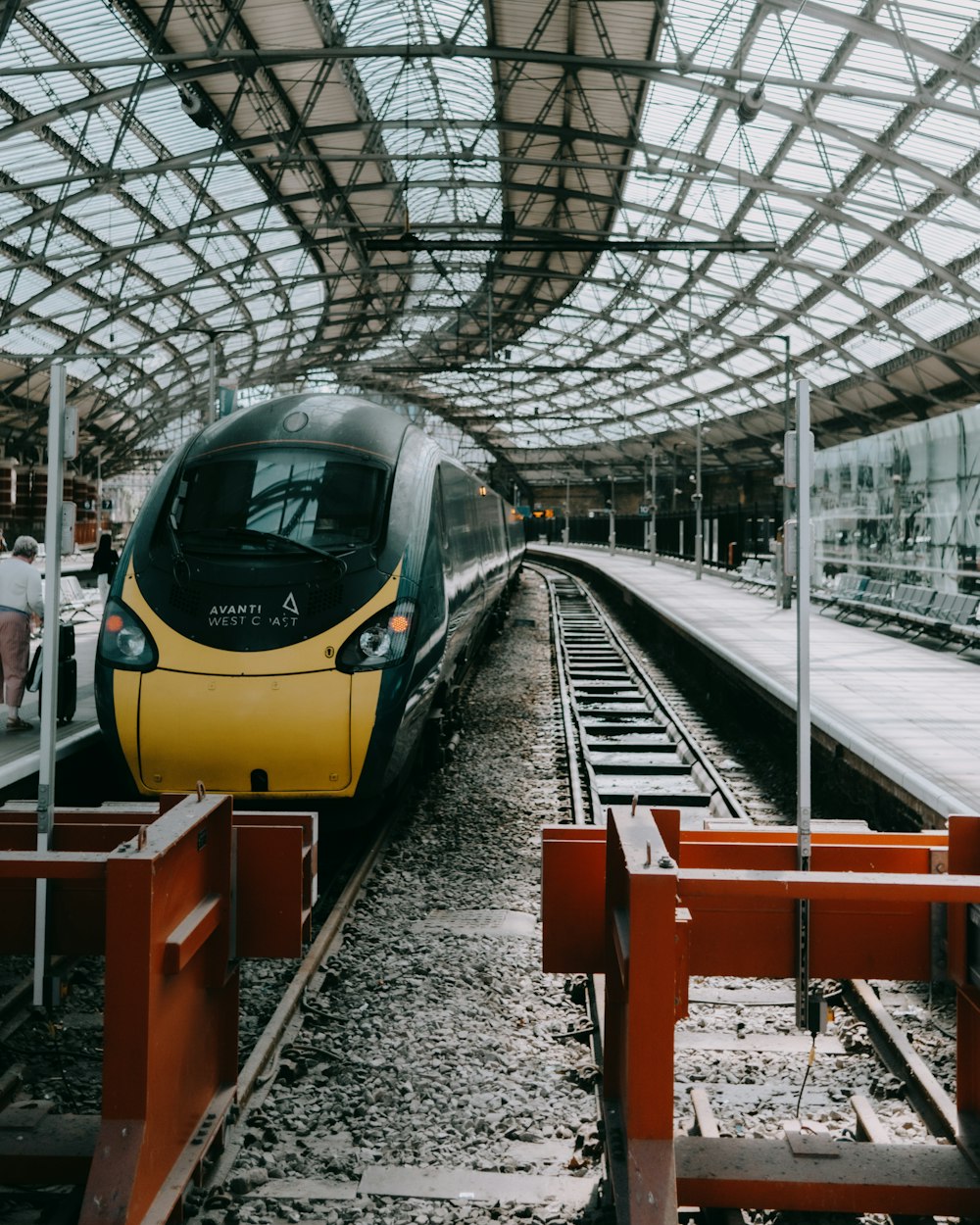 a train on the railway tracks