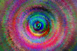 a colorful spiraling object