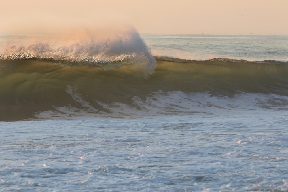 waves crashing on a beach