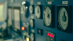 a close-up of a control panel