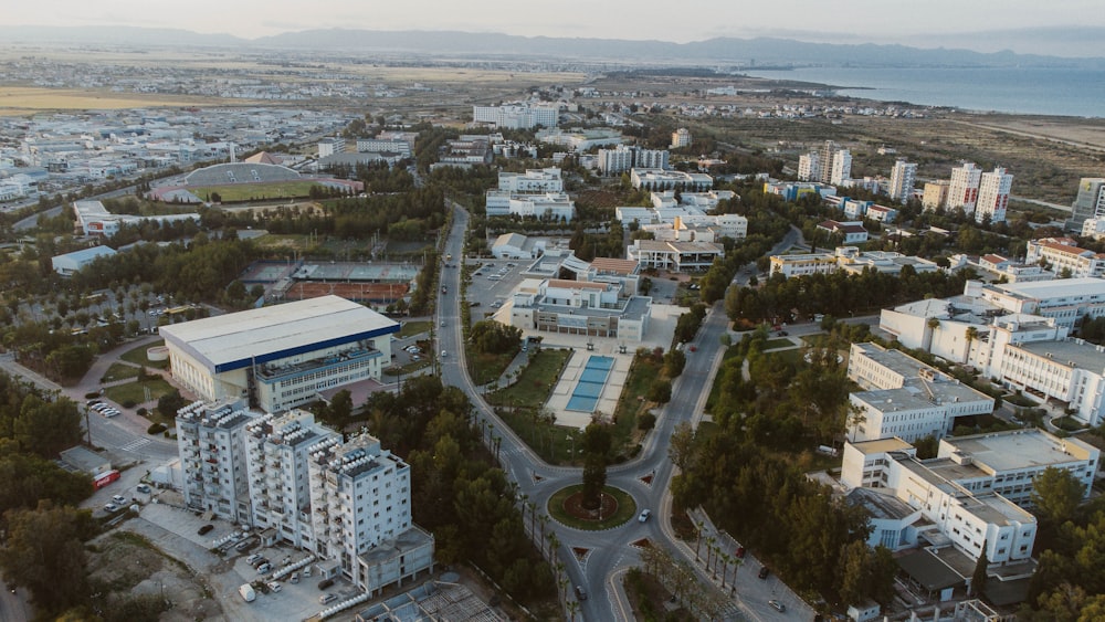 a city with many buildings