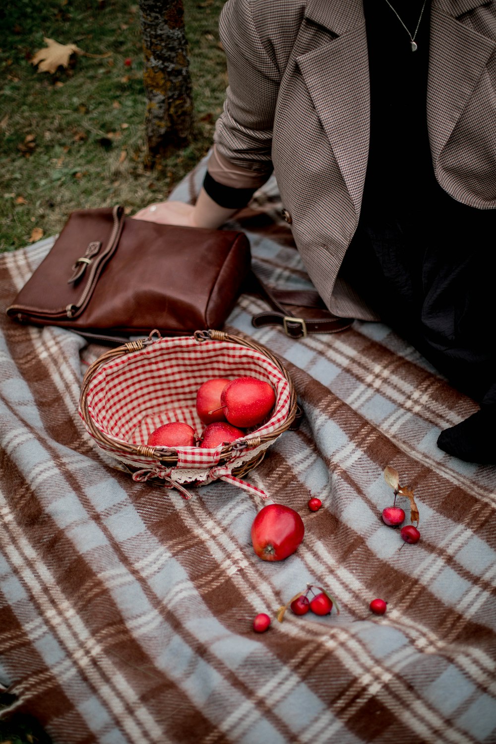 a basket of red eggs