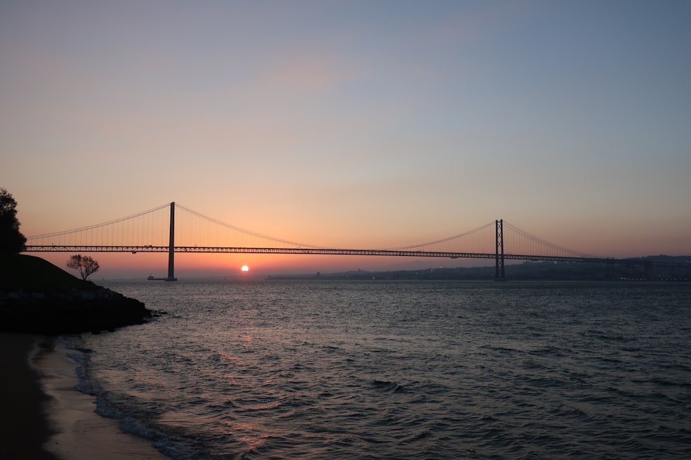 a bridge over a body of water