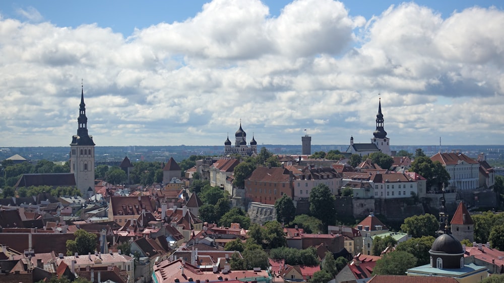 a city with many buildings