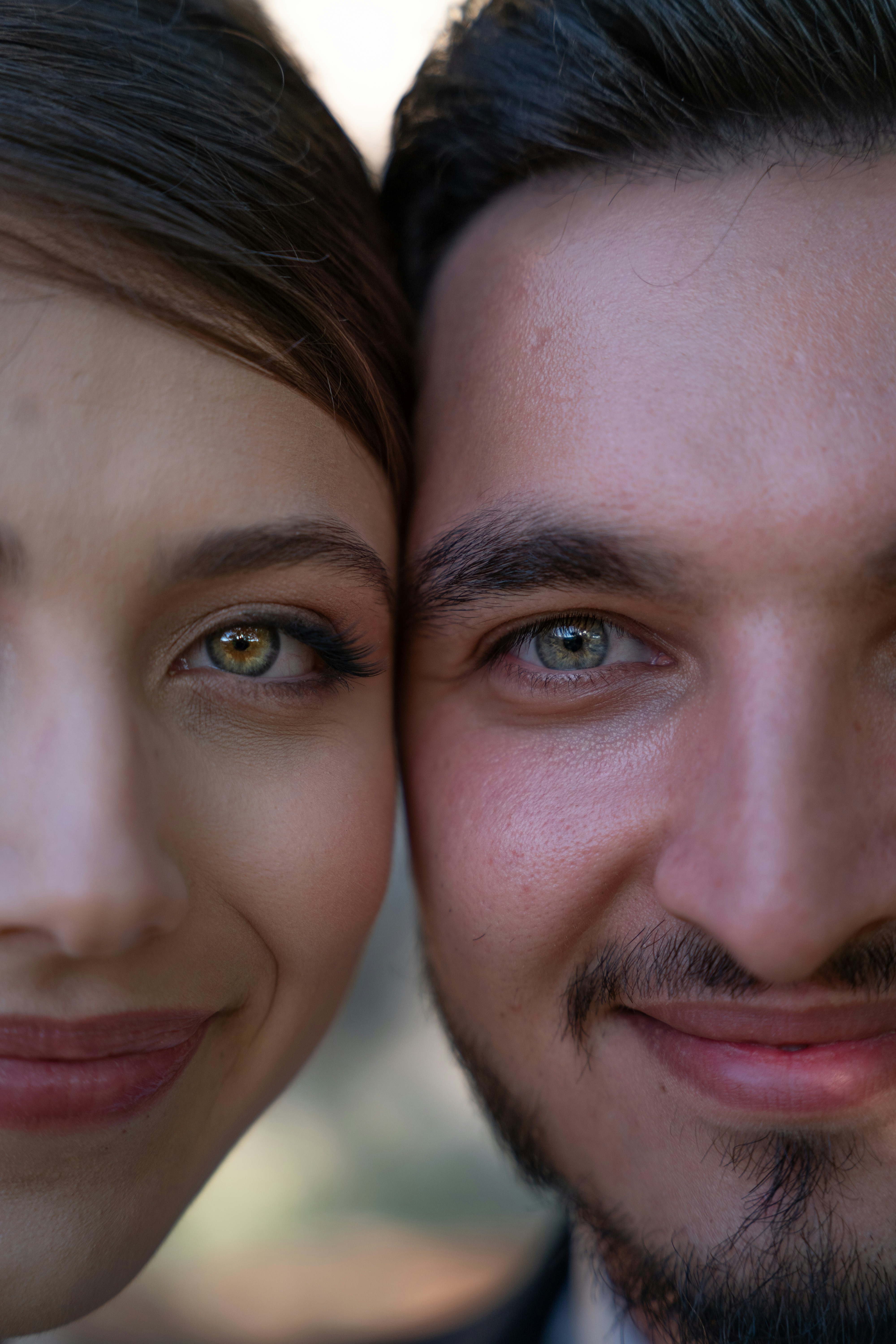 a man and woman taking a selfie