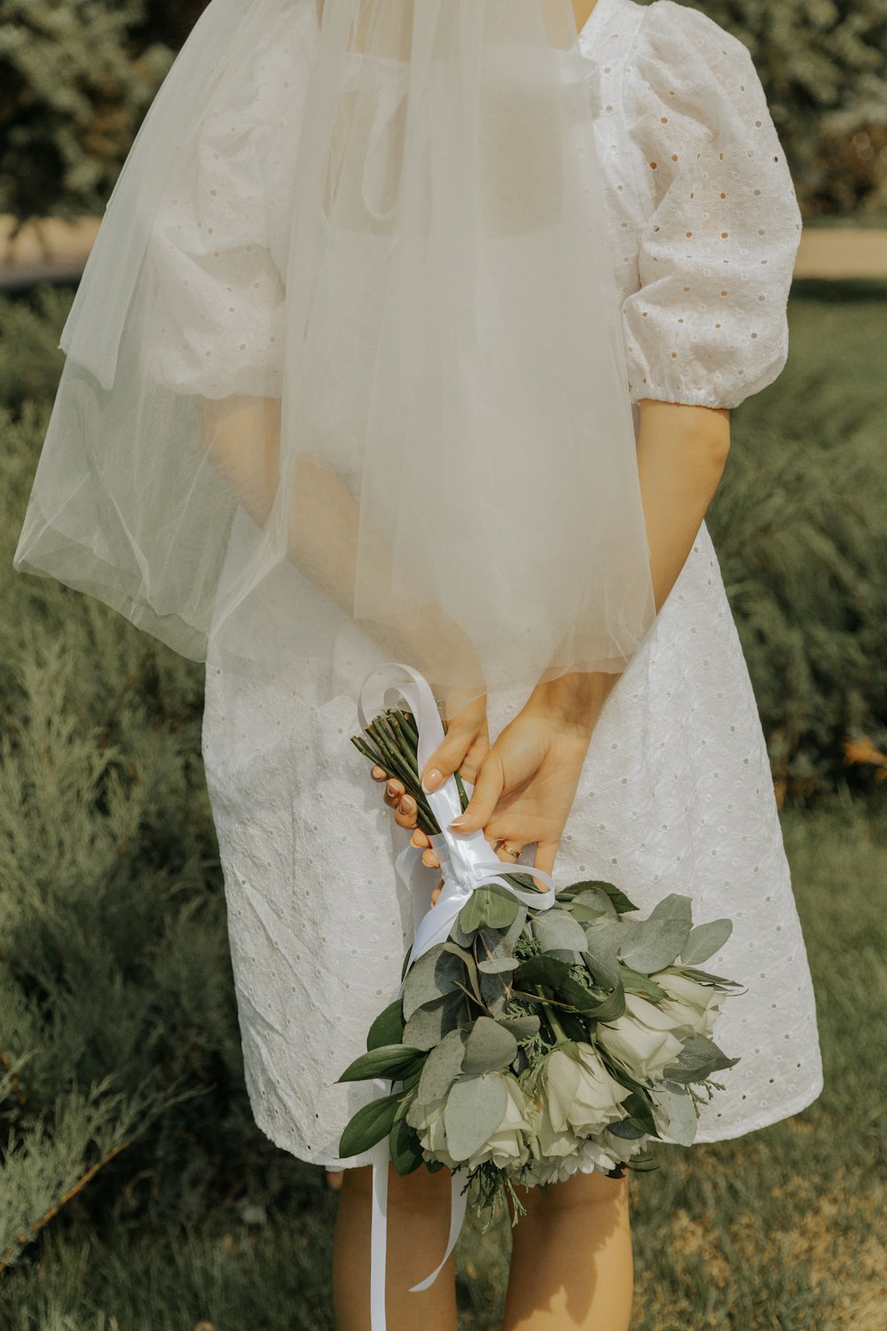 a person in a wedding dress