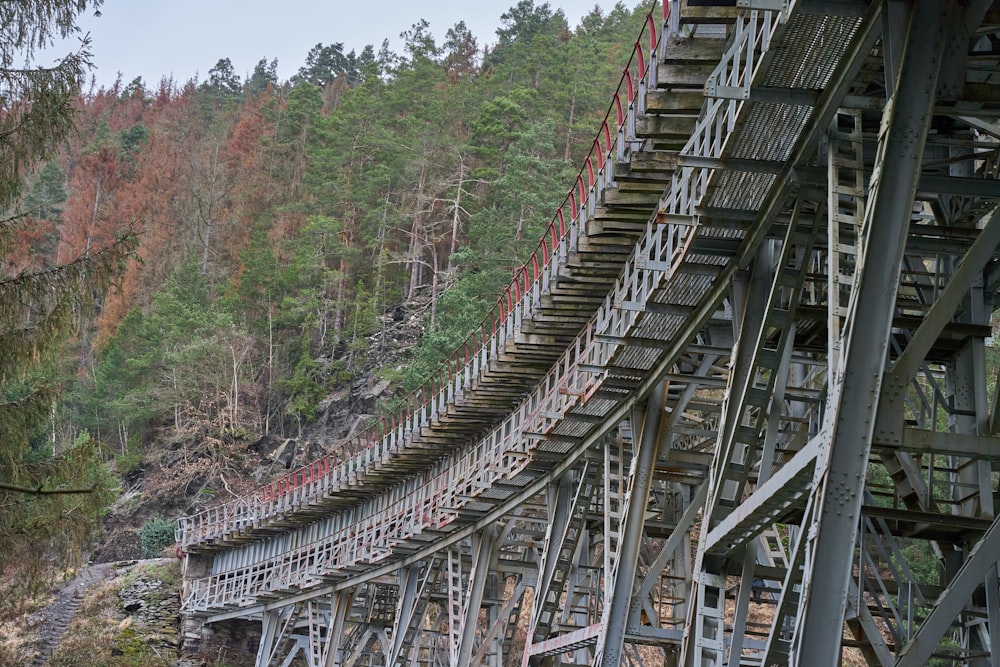 a long metal bridge