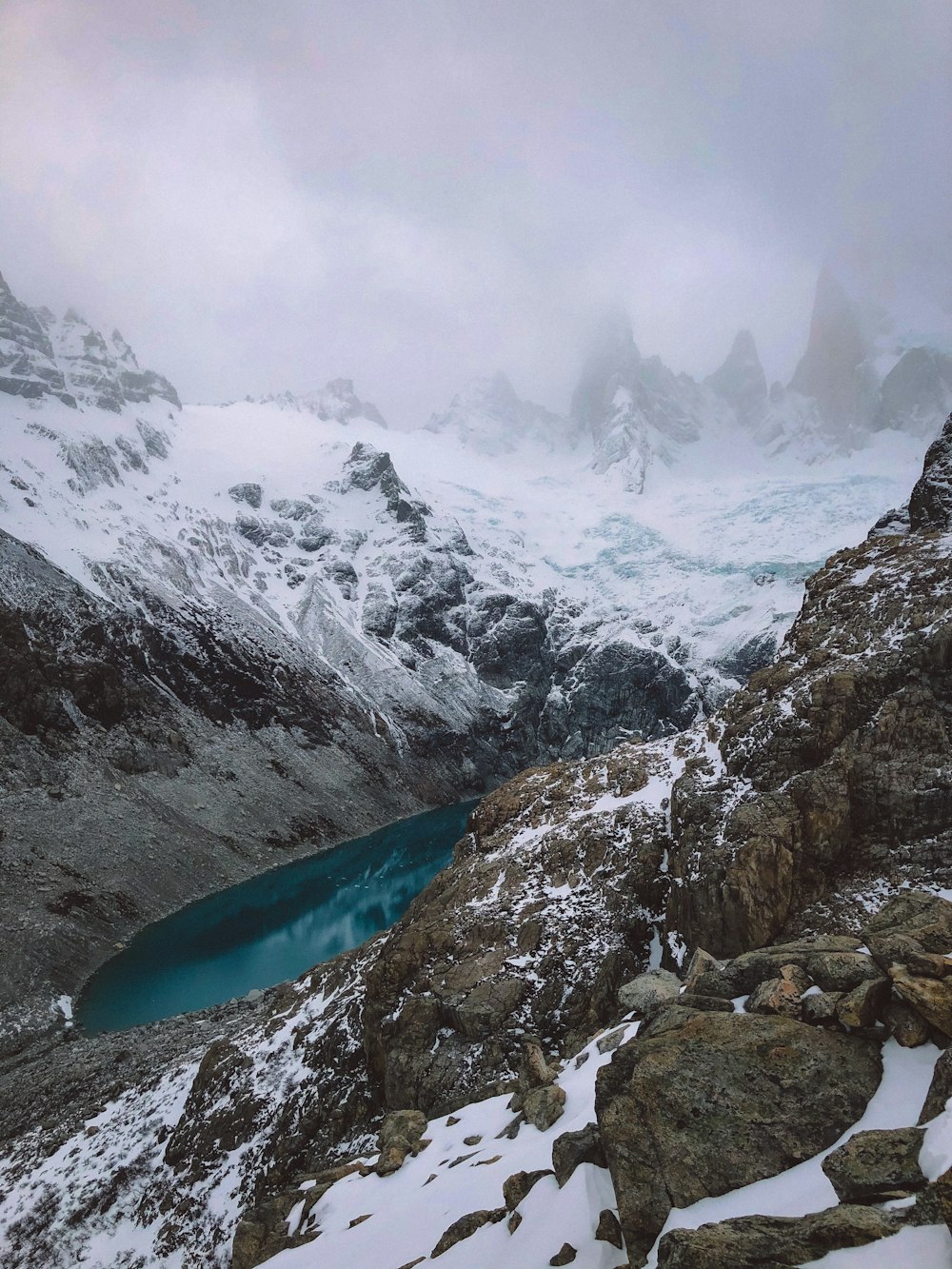 a snowy mountain side