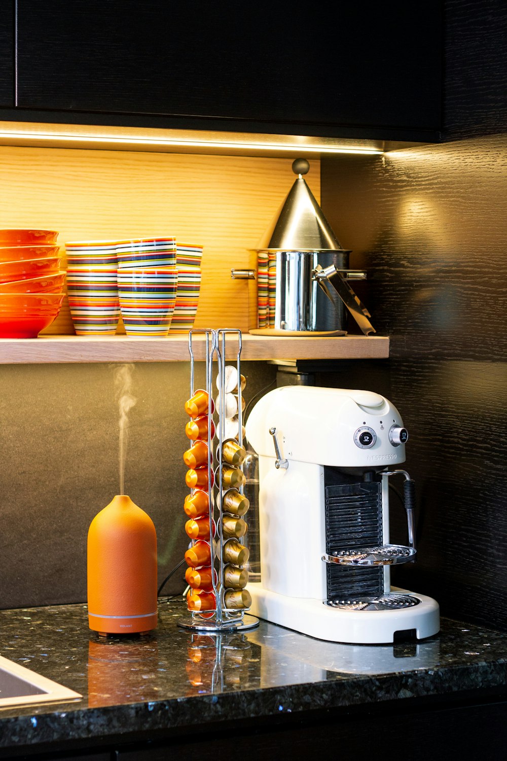 a coffee maker on a counter