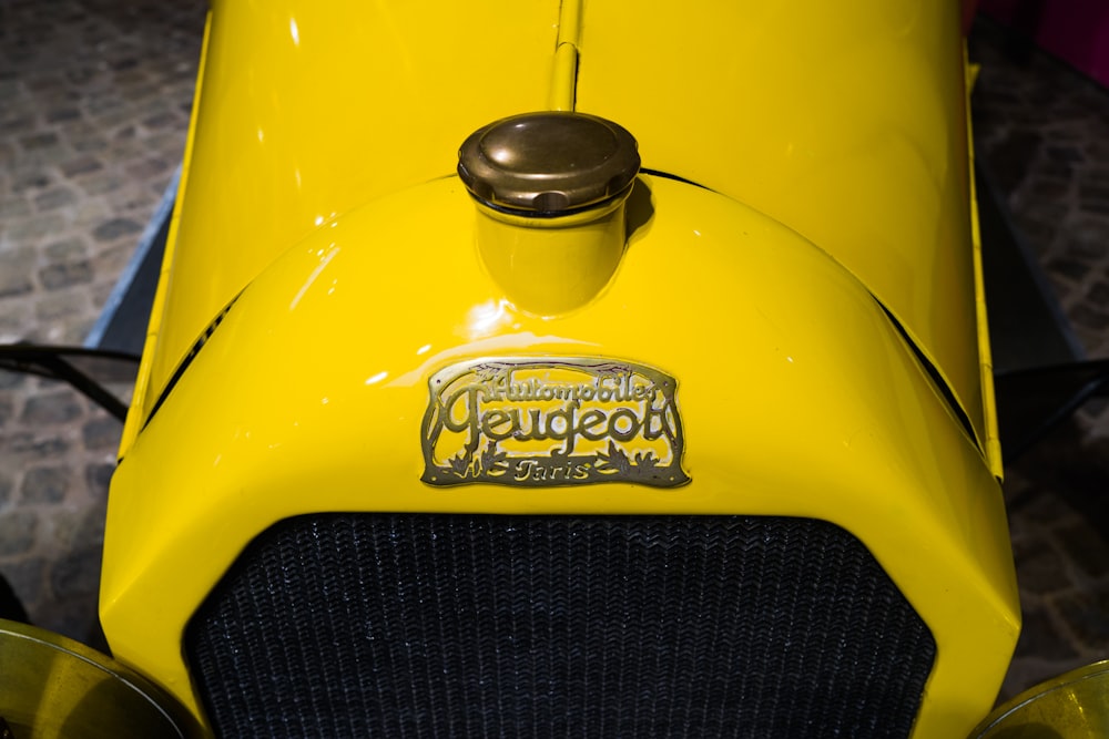 a close up of a car's front bumper