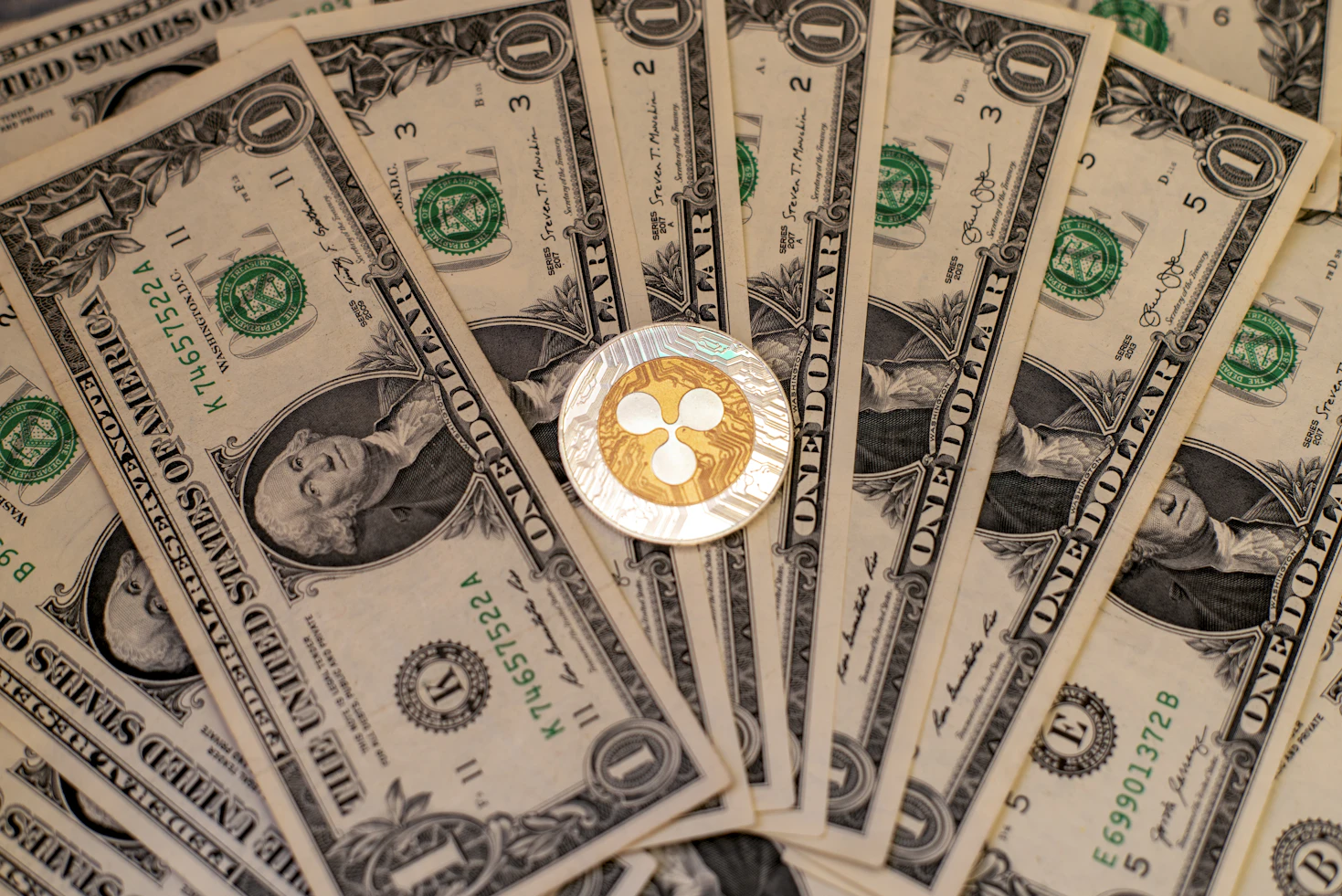 XRP cryptocurrency chart showing a downtrend