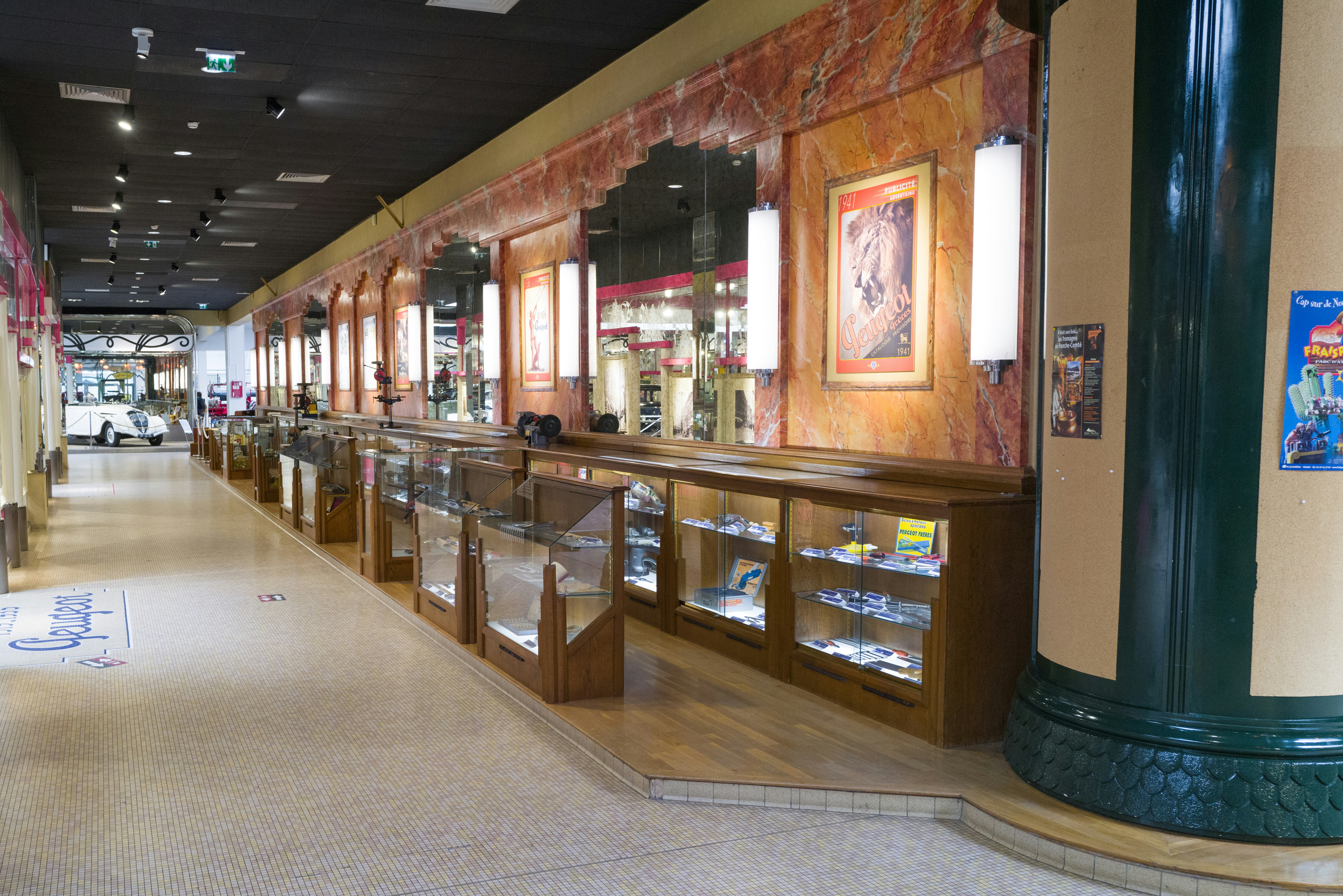 a store with a large display