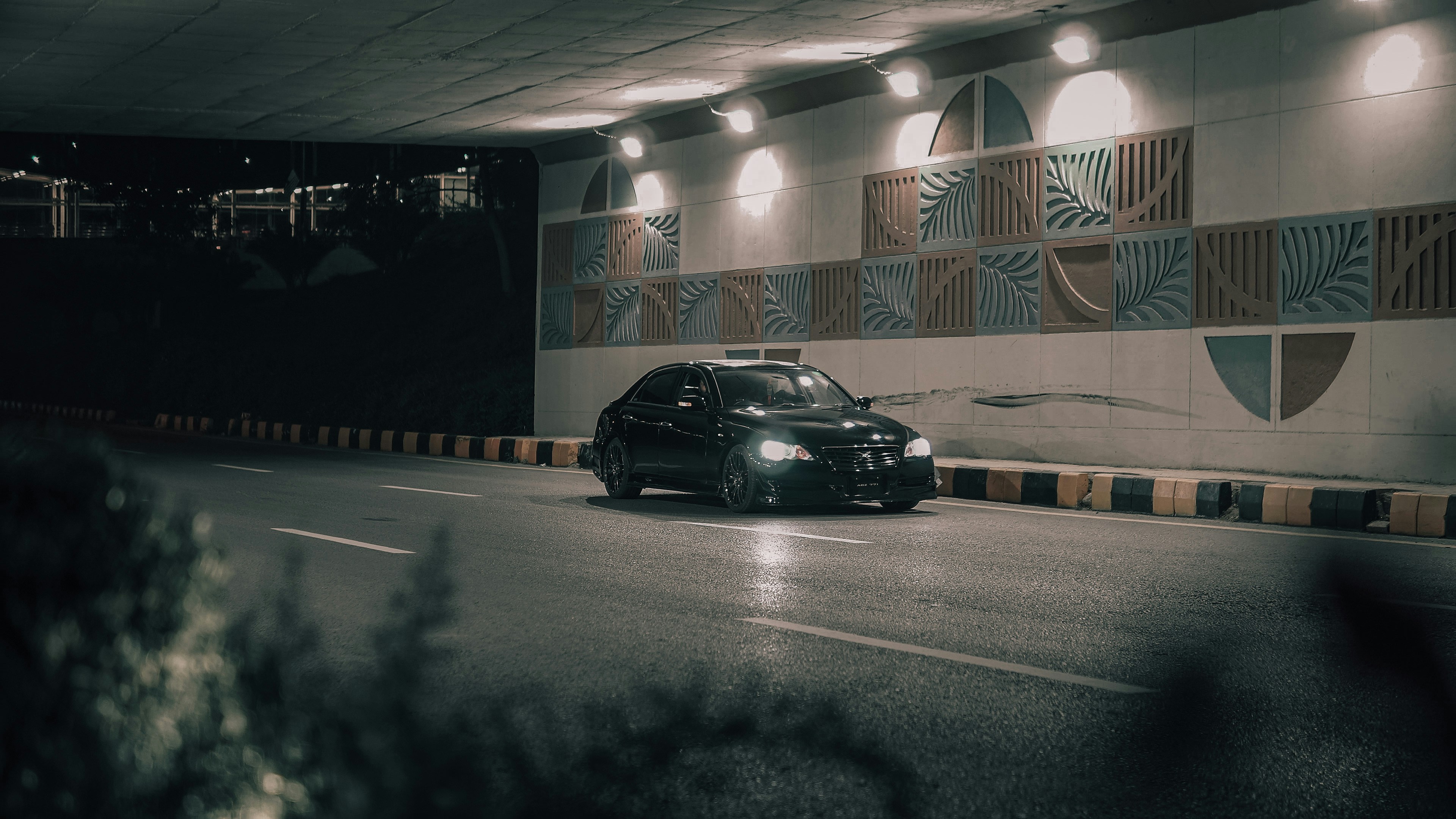 dark car wallpapers, night road landscape, black vehicle theme, sleek car design  , ilustrasi artikel Optimize Battery Life with Stunning Dark Mode Car Backgrounds 1