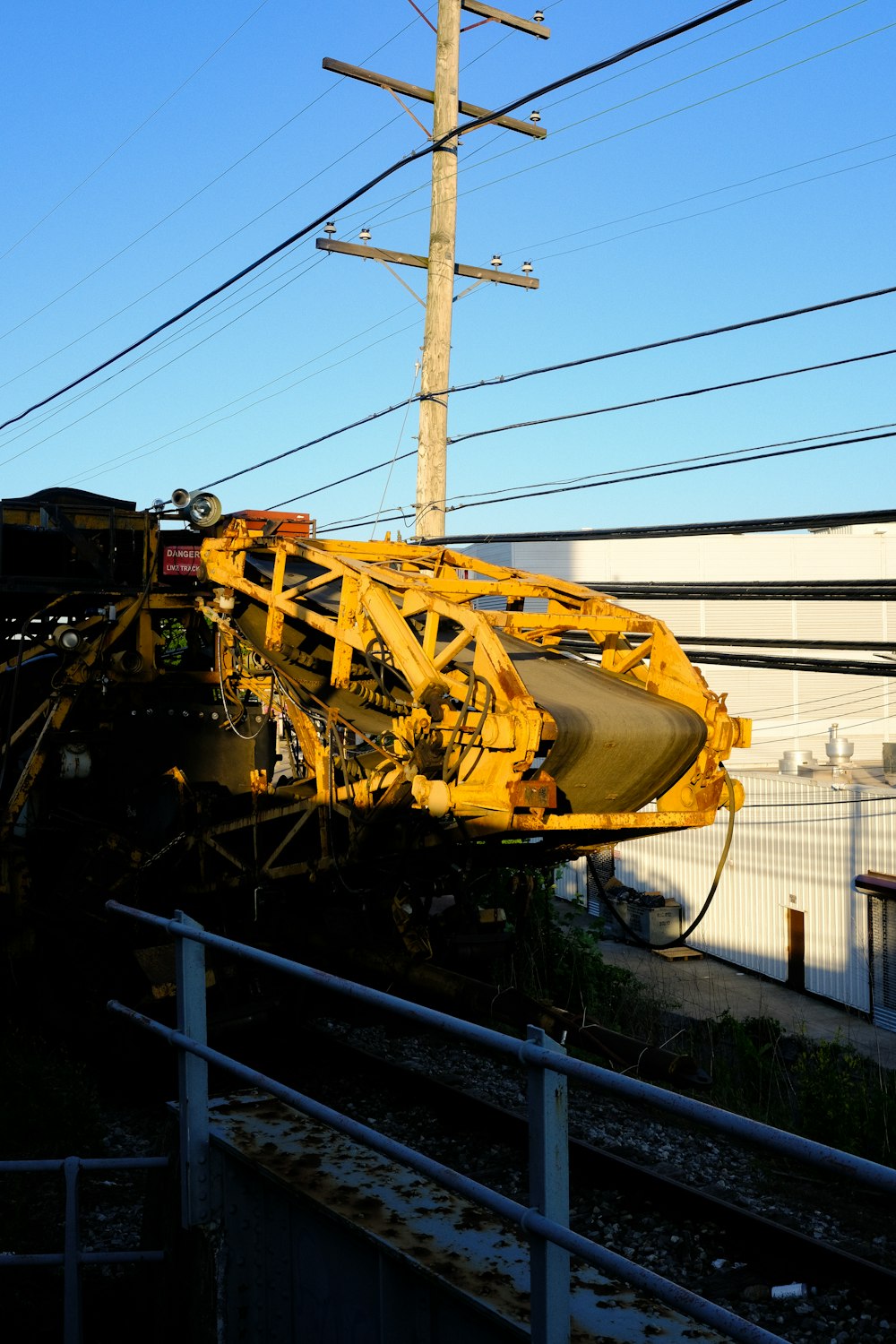 a train on a steel track