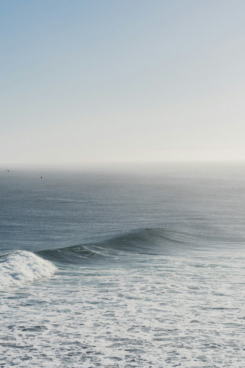 a body of water with waves