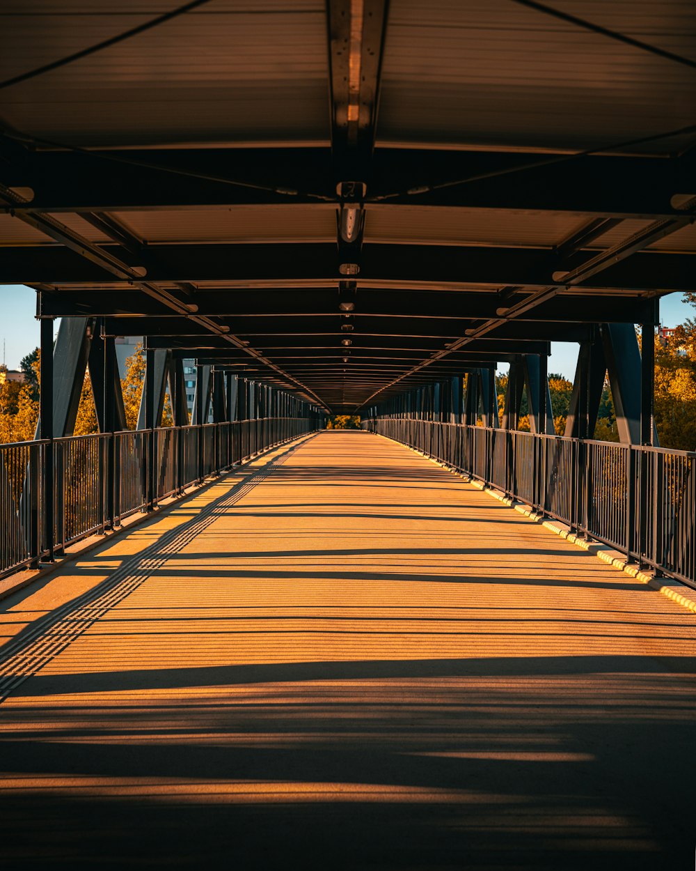 a bridge with a railing