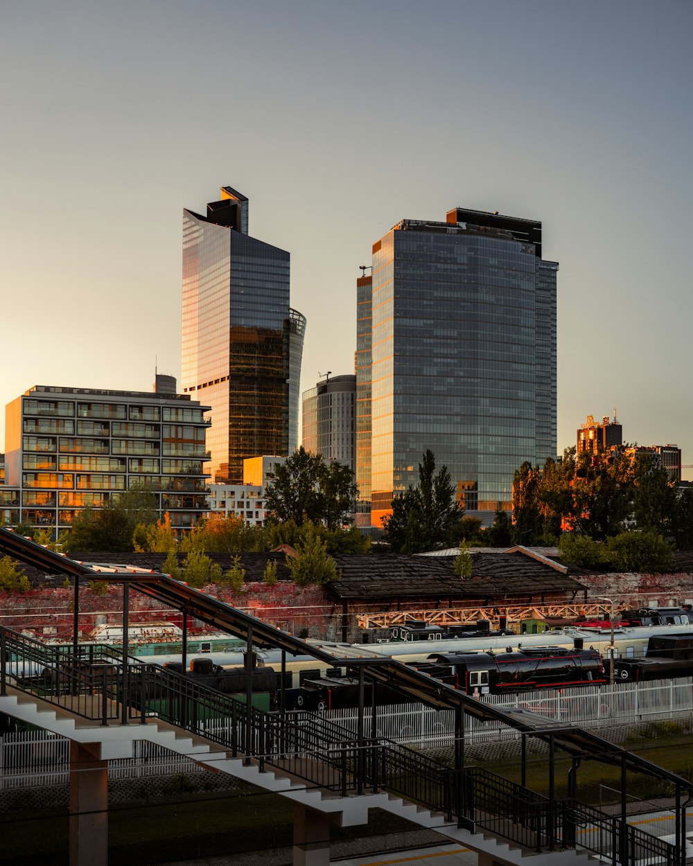 a city with tall buildings