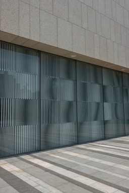 a grey metal wall