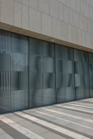 a grey metal wall