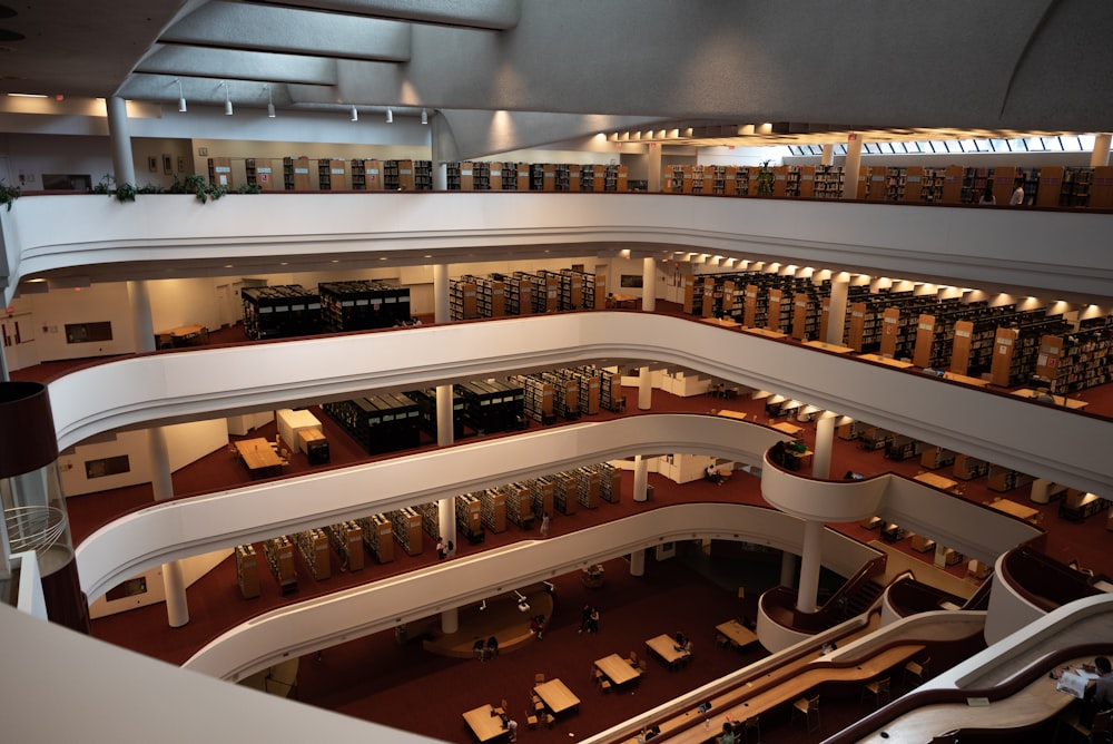 a library with many books