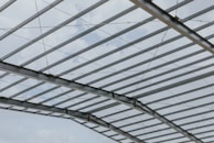 a close-up of a metal structure