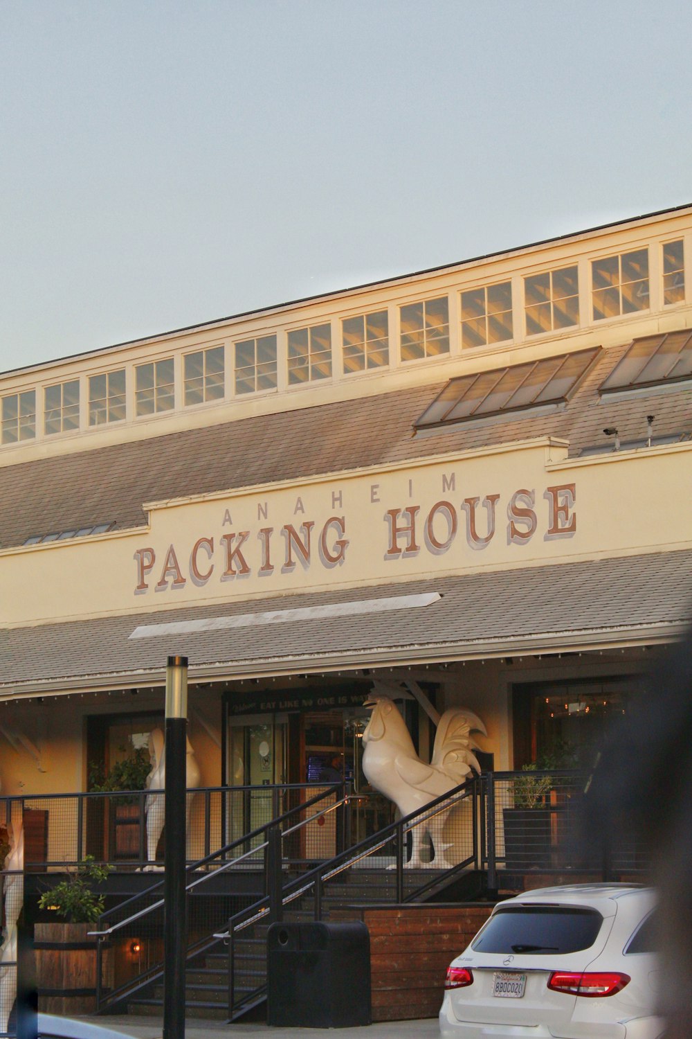 a building with a statue in front of it