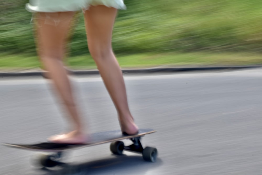 a person riding a skateboard