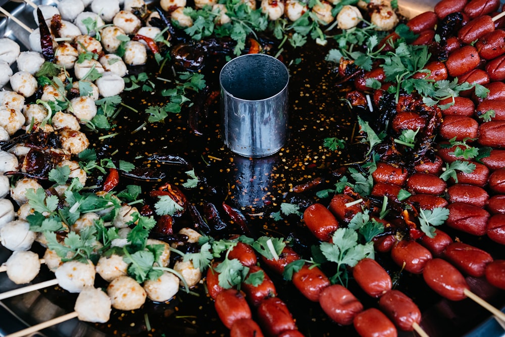 a bowl of food