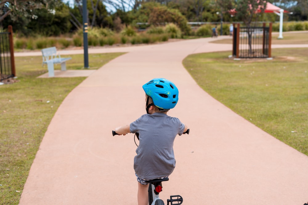 a child riding a bike