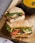 a sandwich cut in half
