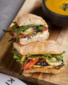 Grilled Mushroom & Cheese Panini