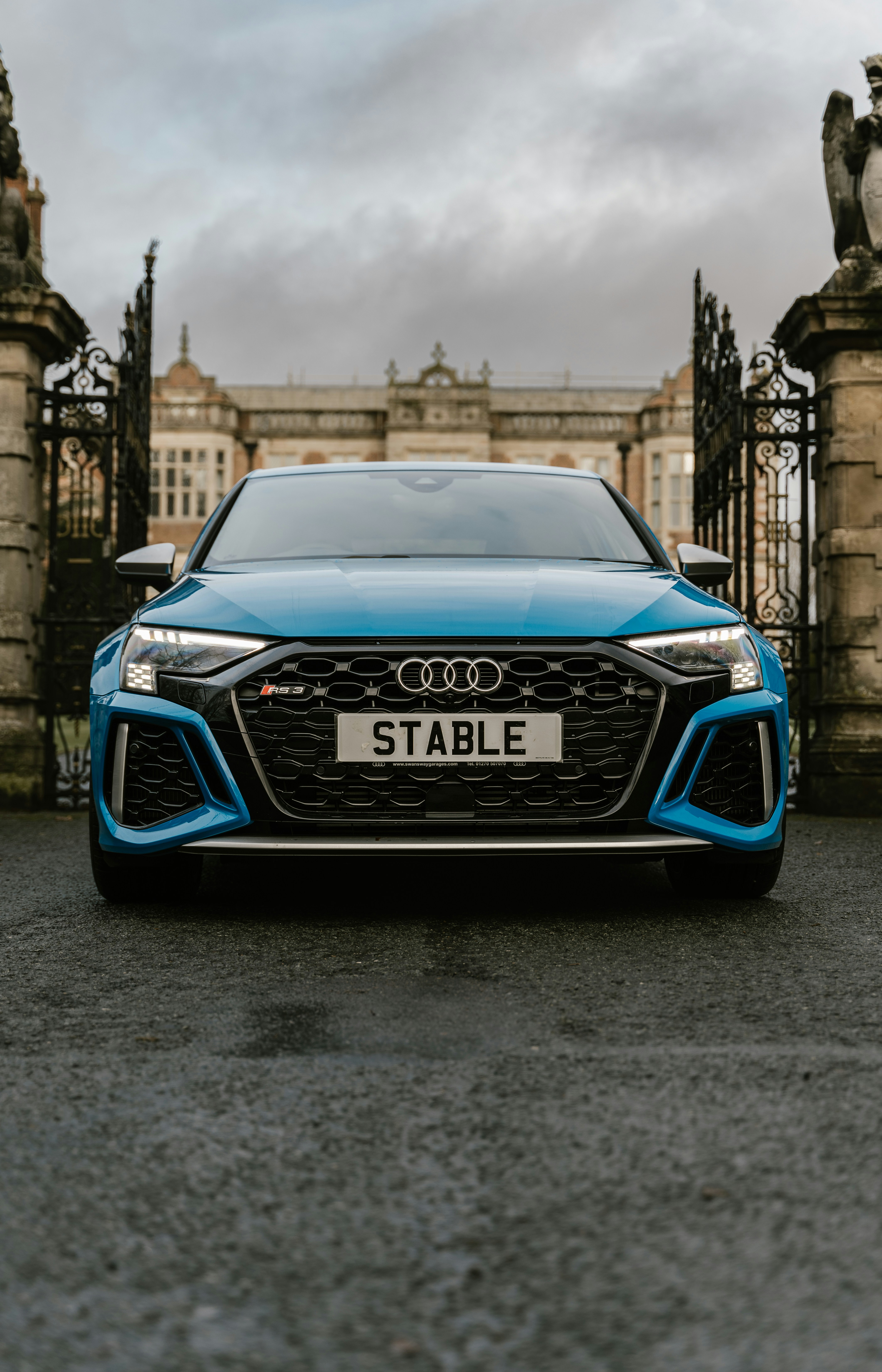 2022 Audi RS3 Sportback in Turbo Blue, metallic