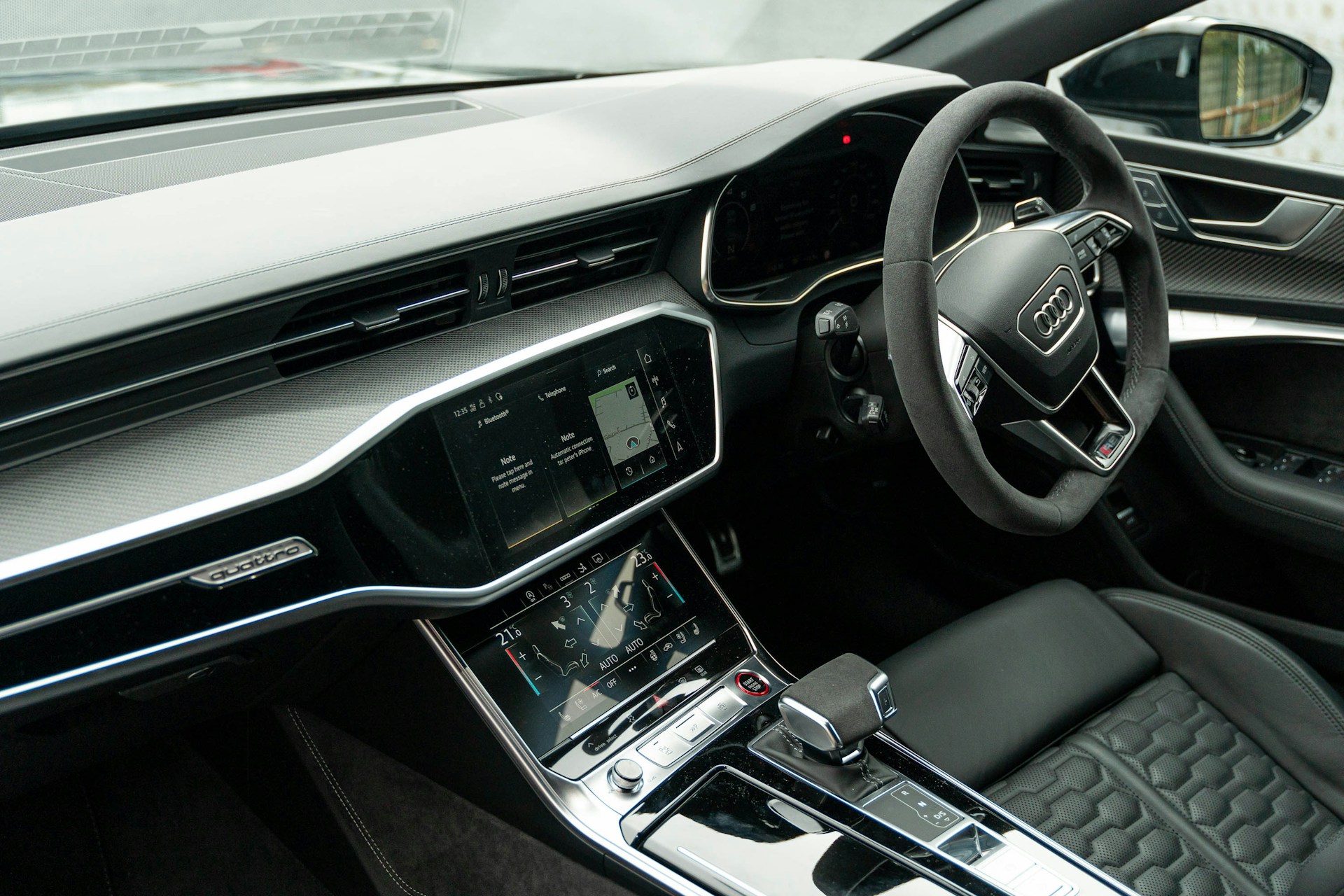 the interior of a car