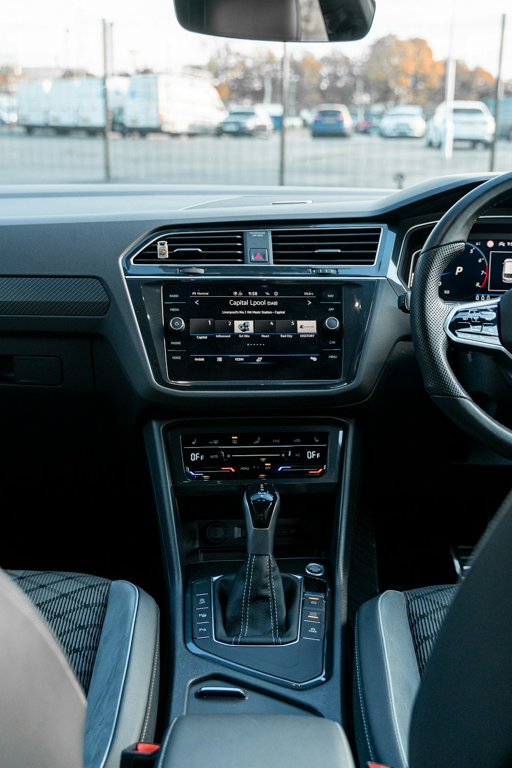 the inside of a car