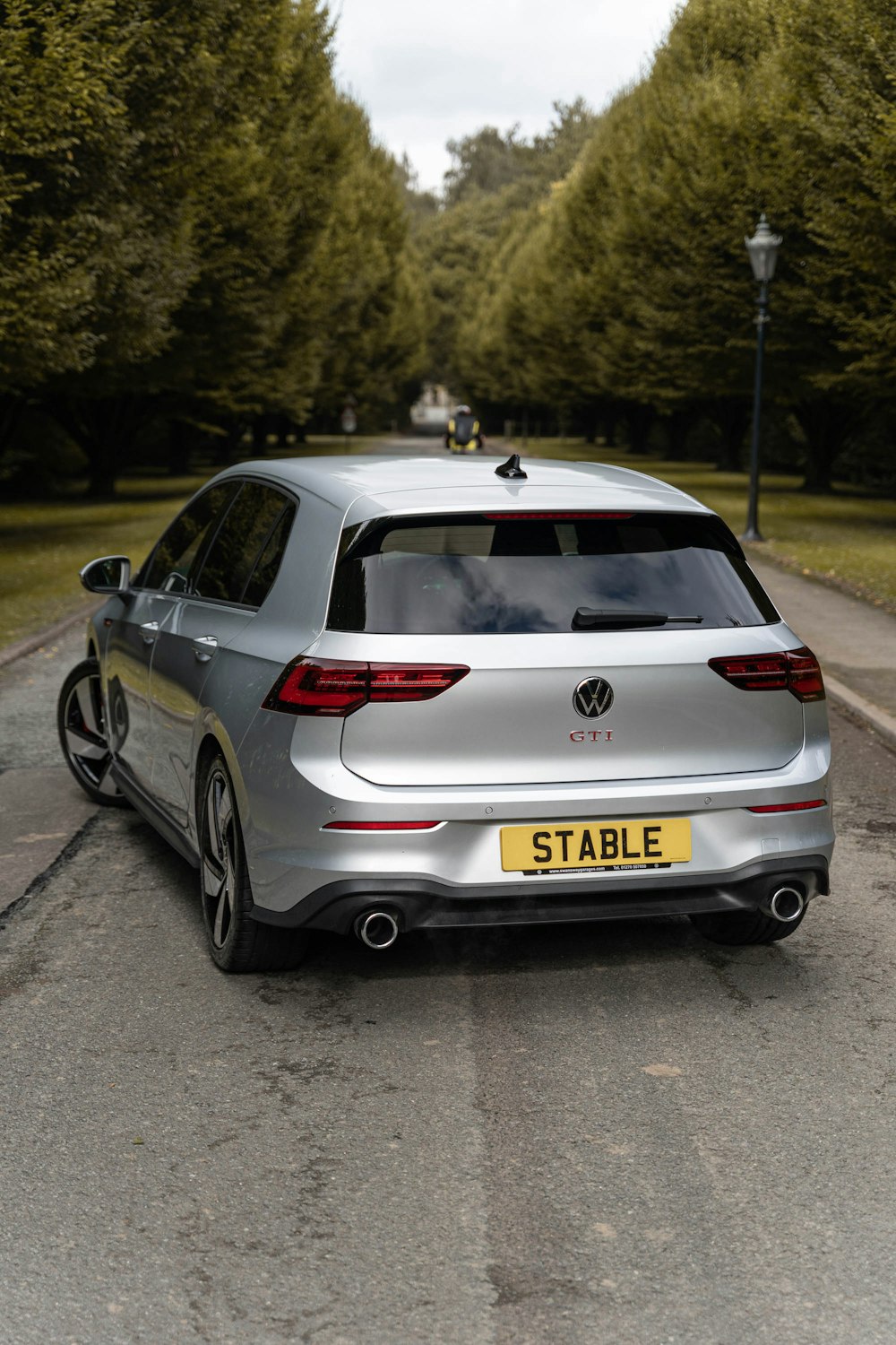 a car parked on a road