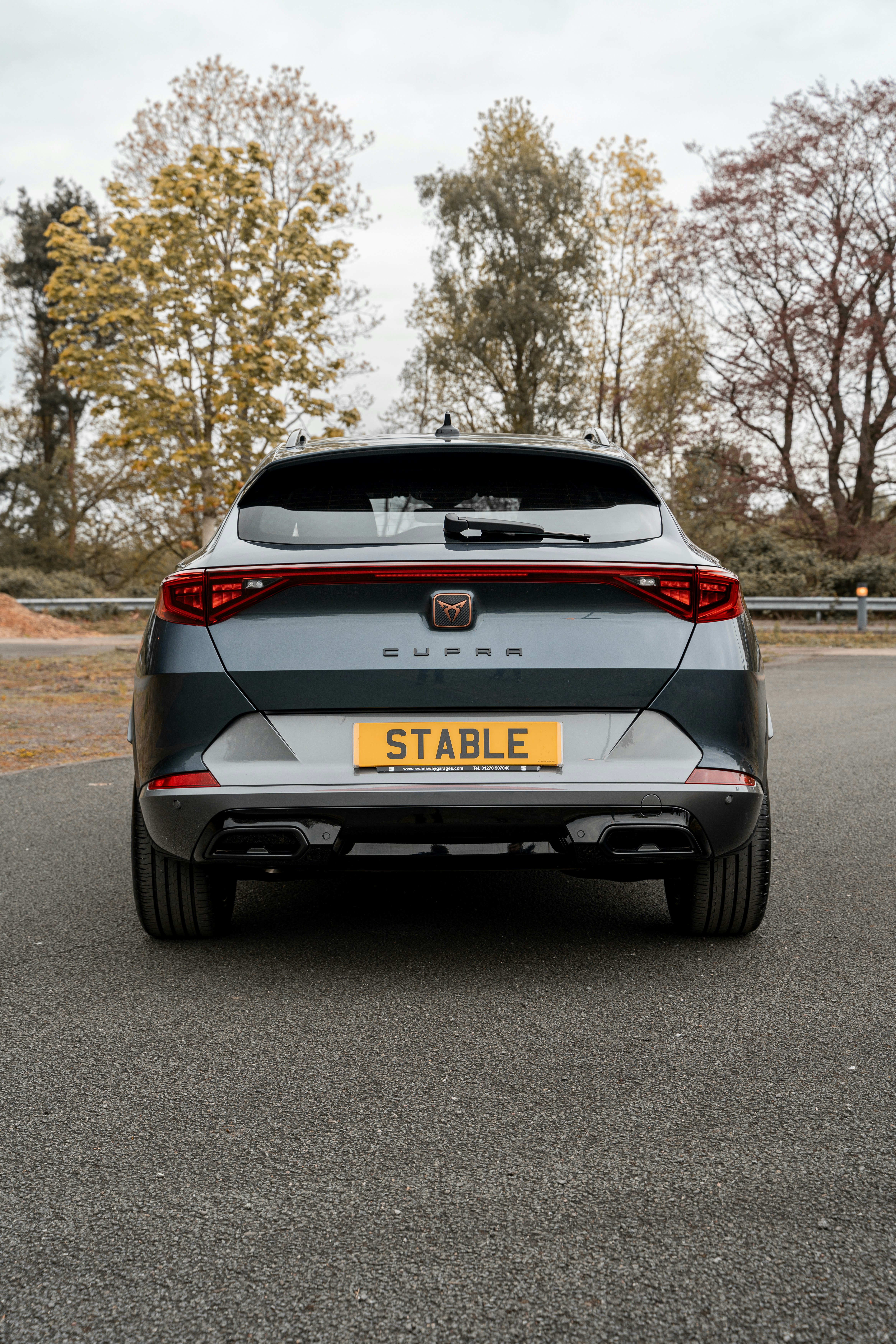 a car parked on a road