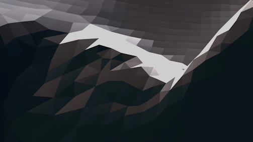 Cartographic-inspired abstract art featuring layered mountain silhouettes in warm off-white.