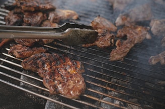 meat on a grill