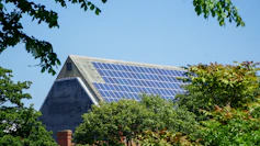a building with a glass roof