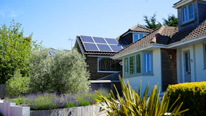 a house with solar panels