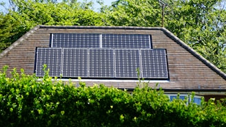 a building with solar panels
